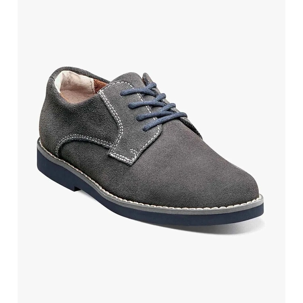 Florsheim KEARNY JR. Boys Plain Toe Oxford gray Suede Size 3